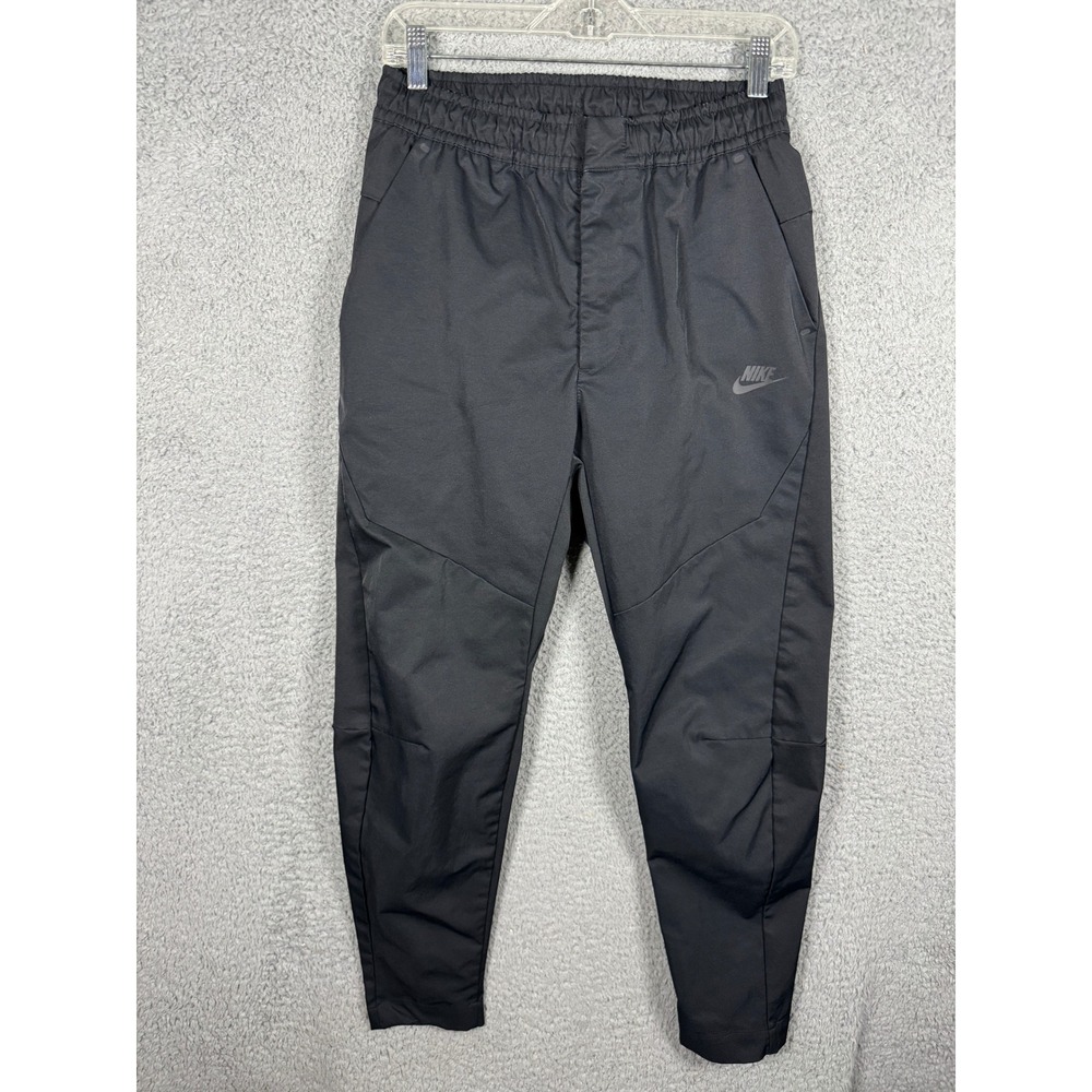 Nike Sportswear Bonded Woven Jogger Pants Black Tapered Mens Small 805101-010